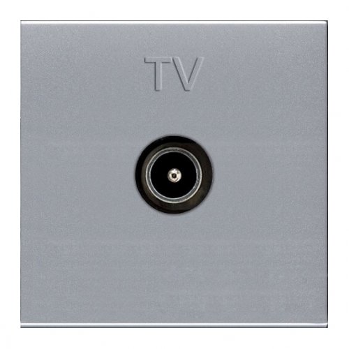 Розетка TV Оконечная без рамки ABB Niessen Zenit 1-м. 2 мод. N2250.7 PL серебро картинка